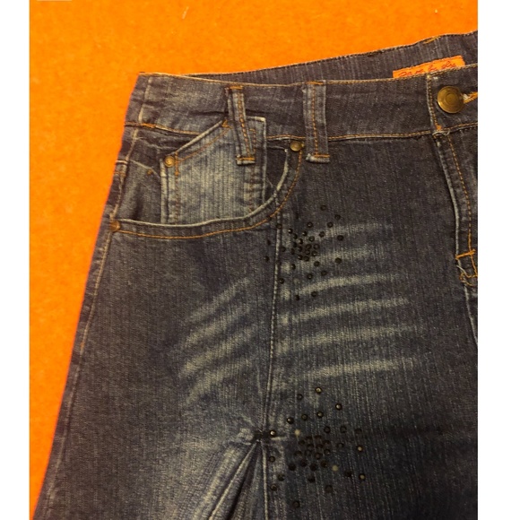 Vintage Plastic by Gly ’ denim skirt with pleats EUC - Picture 4 of 13